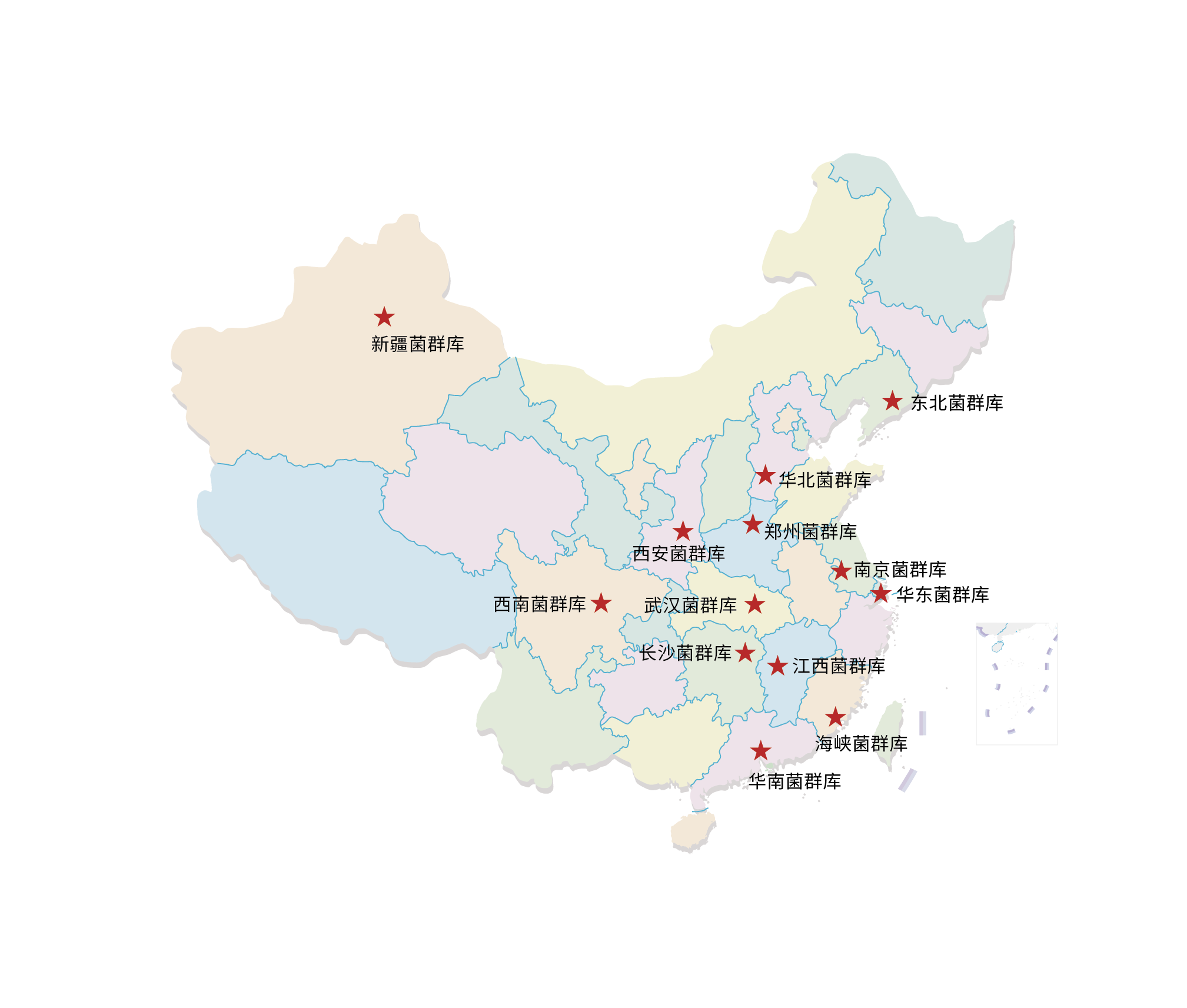 关于我们全国菌群库分布图